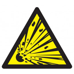 DANGER, MATIERES EXPLOSIVES 100X100X100mm