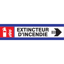 EXTINCTEUR FLECHE A DROITE D-SIGN 180x45mm