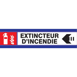 EXTINCTEUR FLECHE A GAUCHE D-SIGN 180x45mm