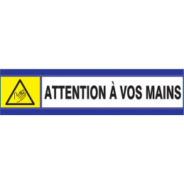 DANGER, ATTENTION A VOS MAINS D-SIGN 180x45mm