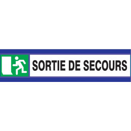 SORTIE DE SECOURS D-SIGN 180x45mm