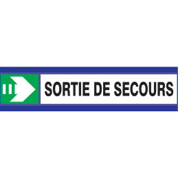 SORTIE DE SECOURS FLECHE A DROITE D-SIGN 180X45mm