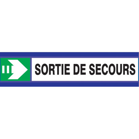 SORTIE DE SECOURS FLECHE A DROITE D-SIGN 180X45mm