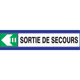 SORTIE DE SECOURS FLECHE A GAUCHE D-SIGN 180x45mm