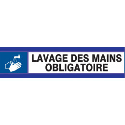 LAVAGE DES MAINS OBLIGATOIRE D-SIGN 180x45mm