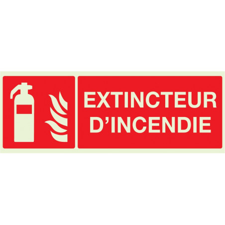 EXTINCTEUR D'INCENDIE LUMINESCENT 330x200mm