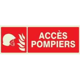 ACCES POMPIERS LUMINESCENT 330x200mm