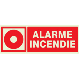 ALARME INCENDIE LUMINESCENT 330x200mm