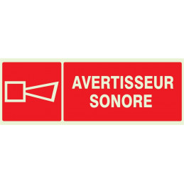 AVERTISSEUR SONORE LUMINESCENT 330x200mm