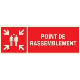 POINT DE RASSEMBLEMENT (INCENDIE) LUMINESCENT 330x200mm