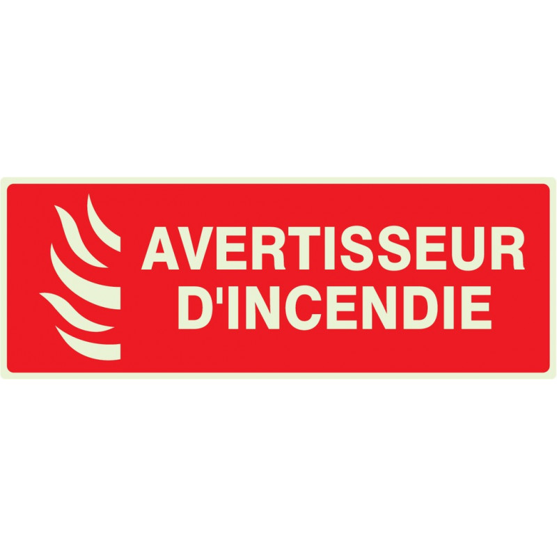 AVERTISSEUR D' INCENDIE LUMINESCENT 330x200mm AVERTISSEUR D' INCENDIE LUMINESCENT 330x200mm