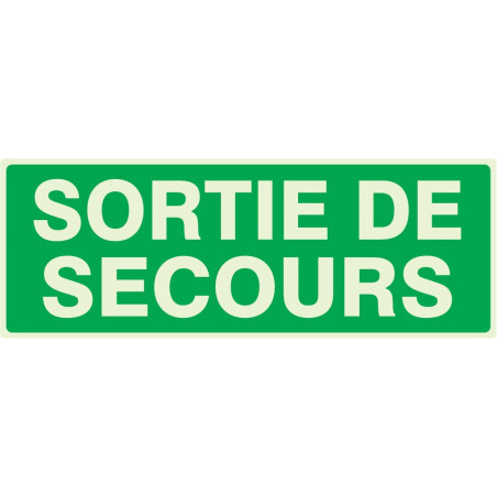 SORTIE DE SECOURS LUMINESCENT 330x200mm