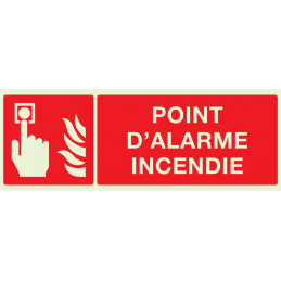 POINT D'ALARME INCENDIE LUMINESCENT 330x75mm