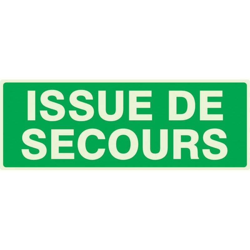ISSUE DE SECOURS LUMINESCENT 330x75mm ISSUE DE SECOURS LUMINESCENT 330x75mm
