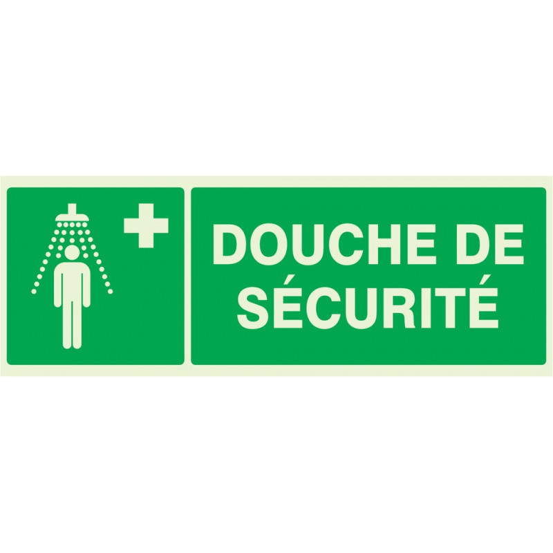 DOUCHE DE SECURITE LUMINESCENT 330x75mm