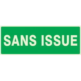 SANS ISSUE (SECOURS) LUMINESCENT 330x75mm