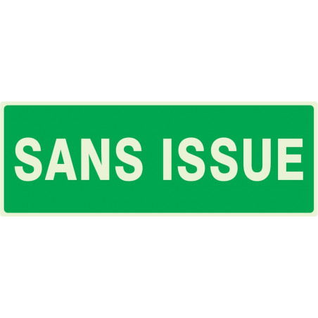 SANS ISSUE (SECOURS) LUMINESCENT 330x75mm