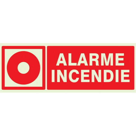 ALARME INCENDIE LUMINESCENT 330x120mm