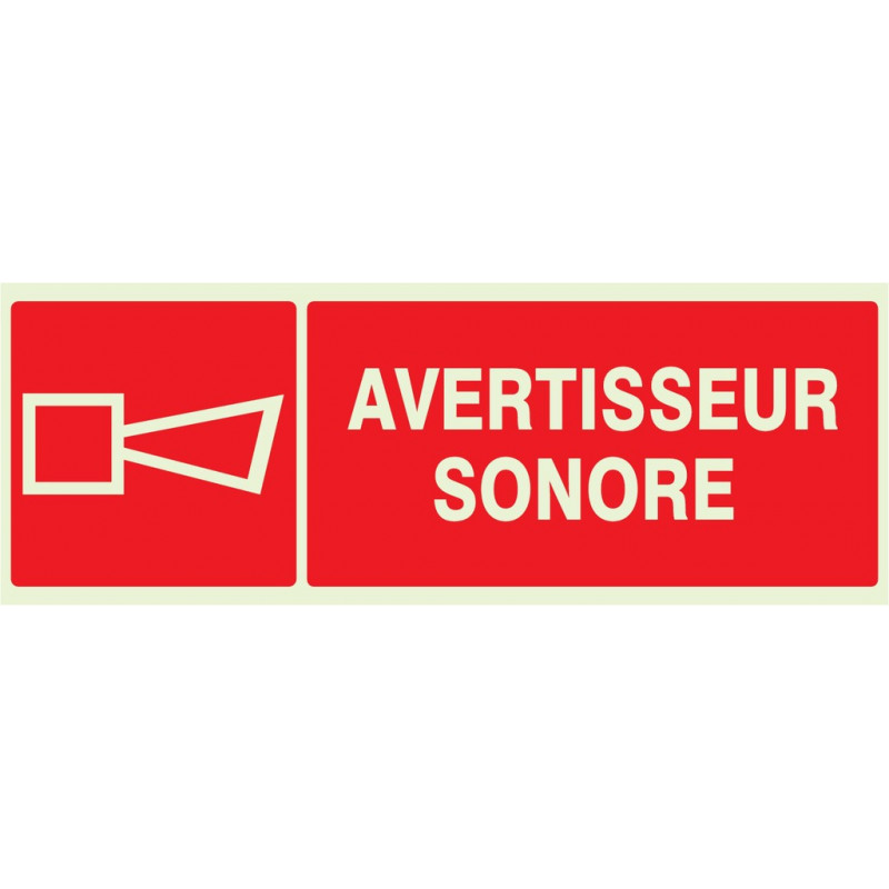 AVERTISSEUR SONORE LUMINESCENT 330x120mm