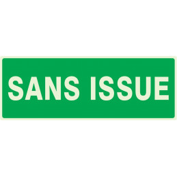 SANS ISSUE (SECOURS) LUMINESCENT 330x120mm