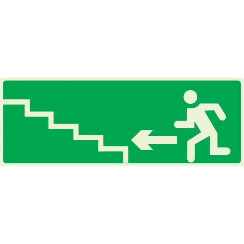 ESCALIER MONTANT A GAUCHE LUMINESCENT 330x120mm ESCALIER MONTANT A GAUCHE LUMINESCENT 330x120mm