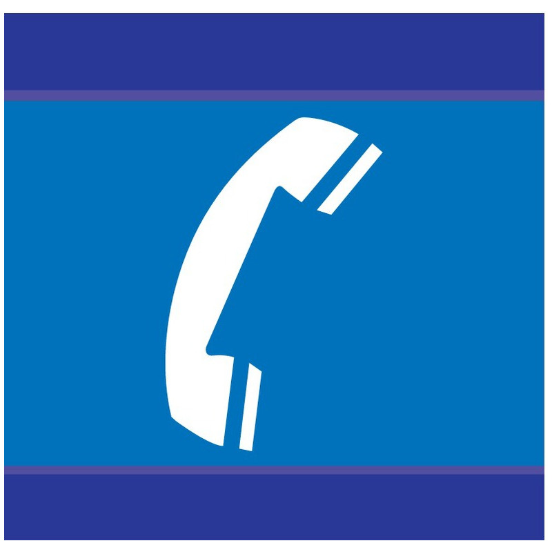 TELEPHONE D-SIGN 100x100mm
