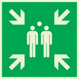 POINT DE RASSEMBLEMENT APRES EVACUATION LUMIN.200X200mm