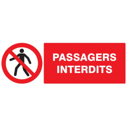 PASSAGERS INTERDITS 200x52mm