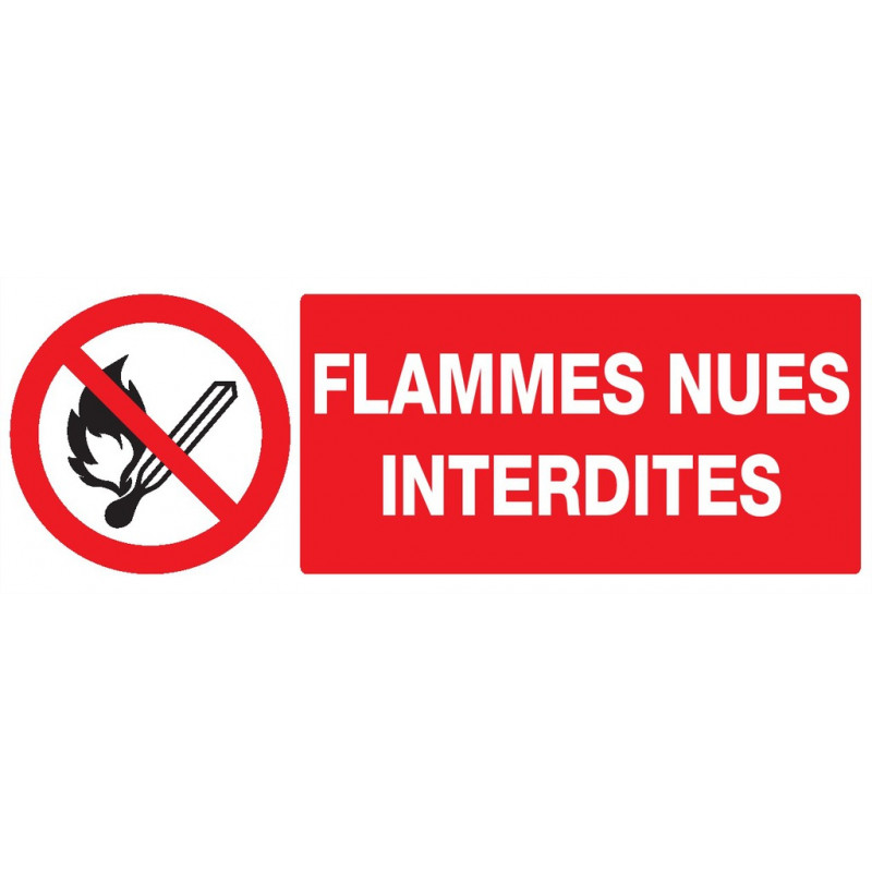 FLAMMES NUES INTERDITES 200x52mm