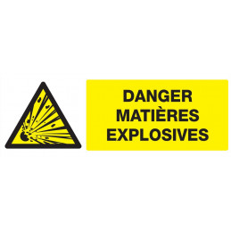 DANGER, MATIERES EXPLOSIVES 200x52mm