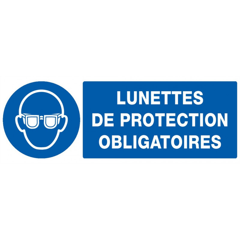 LUNETTES DE PROTECTION OBLIGATOIRES 200x52mm