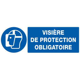 VISIERE DE PROTECTION OBLIGATOIRE 200x52mm