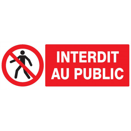 INTERDIT AU PUBLIC 330x200mm