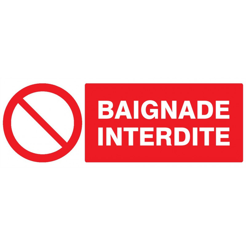 BAIGNADE INTERDITE 330x200mm BAIGNADE INTERDITE 330x200mm