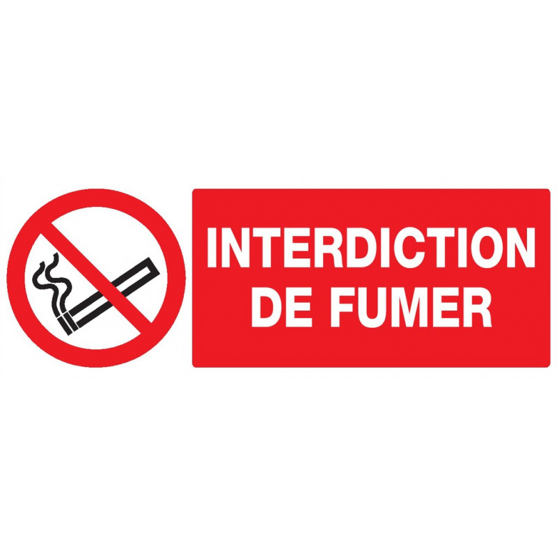INTERDICTION DE FUMER 330x200mm INTERDICTION DE FUMER 330x200mm