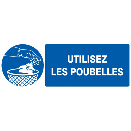 UTILISEZ LES POUBELLES 330x200mm