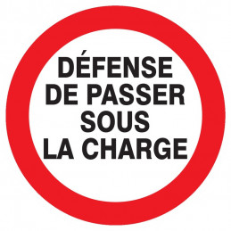 DEFENSE DE PASSER SOUS LA CHARGE D.300mm