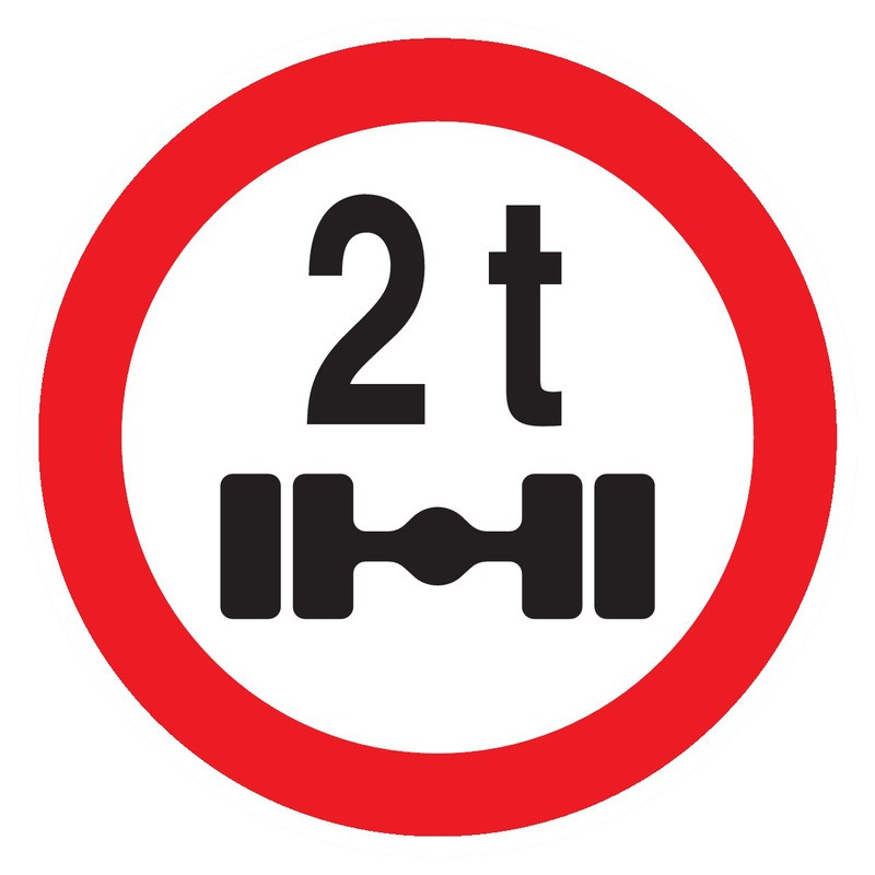 INTERDIT VEHICULES PESANT S/UN ESSIEU + DE 2 T. D.300mm INTERDIT VEHICULES PESANT S/UN ESSIEU + DE 2 T. D.300mm
