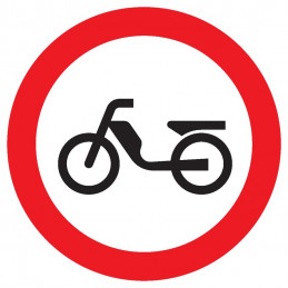 INTERDIT AUX CYCLOMOTEURS D.300mm