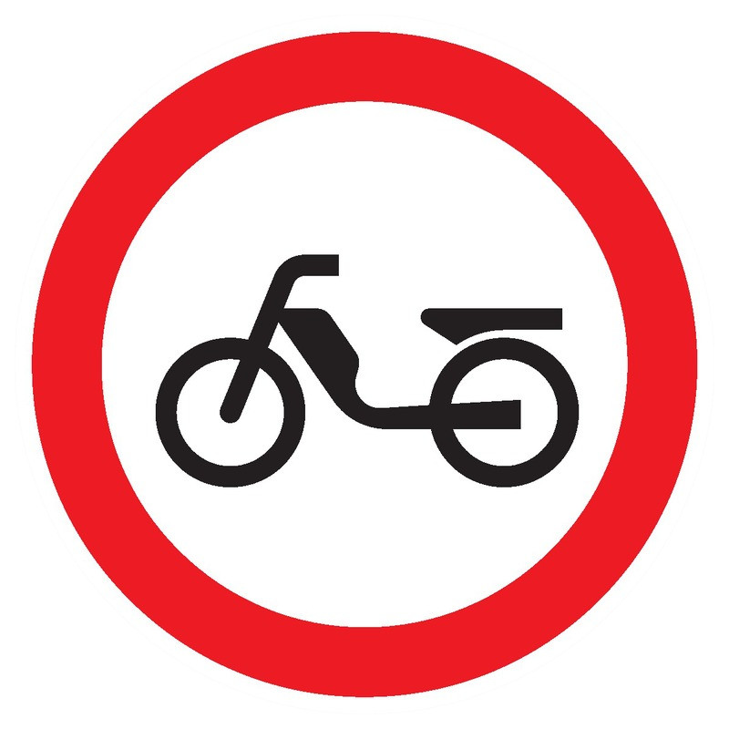 INTERDIT AUX CYCLOMOTEURS D.300mm