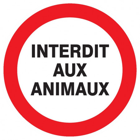 INTERDIT AUX ANIMAUX D.420mm