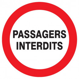 PASSAGERS INTERDITS D.420mm