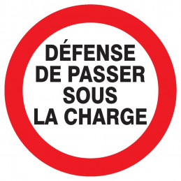 DEFENSE DE PASSER SOUS LA CHARGE D.420mm