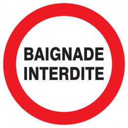BAIGNADE INTERDITE D.80mm