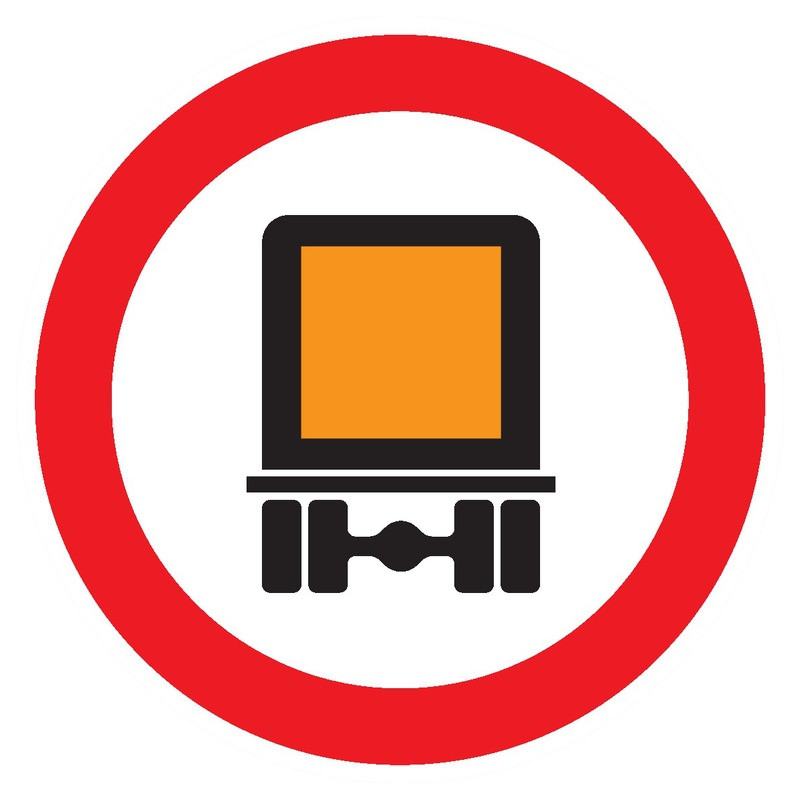 INTERDIT AUX TRANSPORTS DE MATIERES DANGEREUSES D.80mm INTERDIT AUX TRANSPORTS DE MATIERES DANGEREUSES D.80mm