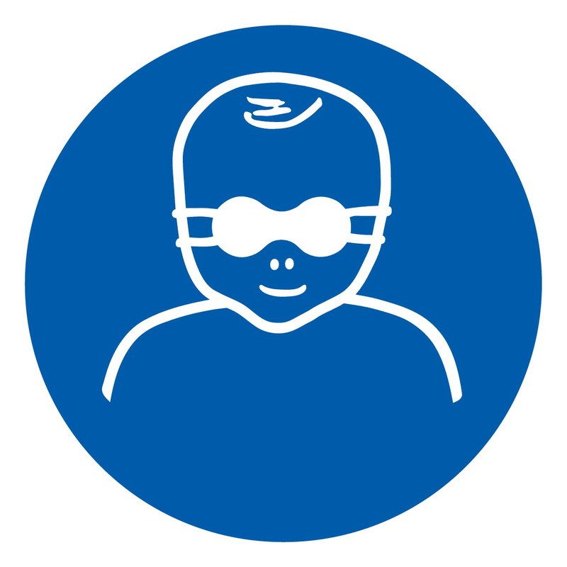 PROTECTION OPAQUE DES YEUX OBLIGAT. P/ ENFANTS D.80mm PROTECTION OPAQUE DES YEUX OBLIGAT. P/ ENFANTS D.80mm