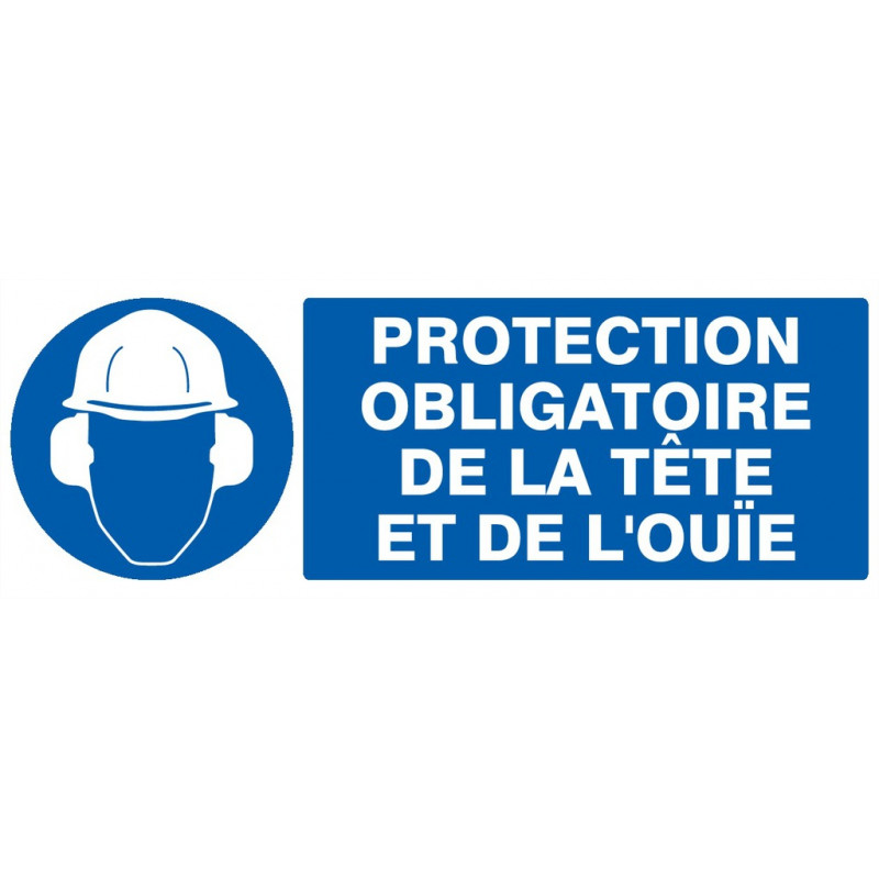 PROTECTION OBLIGATOIRE TETE ET OUIE 330x75mm PROTECTION OBLIGATOIRE TETE ET OUIE 330x75mm