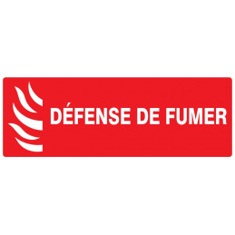 DEFENSE DE FUMER (INCENDIE) 330x120mm