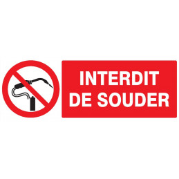 INTERDIT DE SOUDER 330x120mm