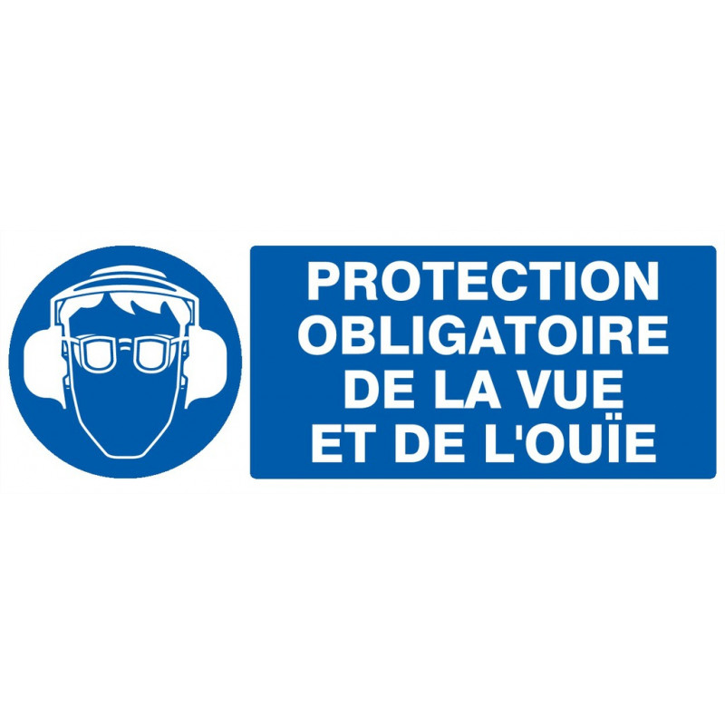 PROTECTION OBLIGATOIRE VUE/OUIE 330x120mm PROTECTION OBLIGATOIRE VUE/OUIE 330x120mm
